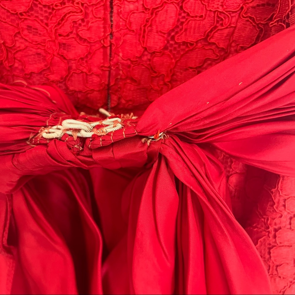 Vintage Red Lace Dress - Picture 13 of 13